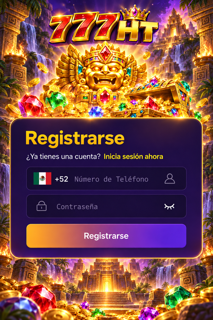 Registro de 777HT con temática de gemas, tesoros y templo dorado